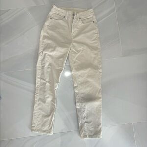 American Eagle, size 2, cream corduroy pants (mom fit)